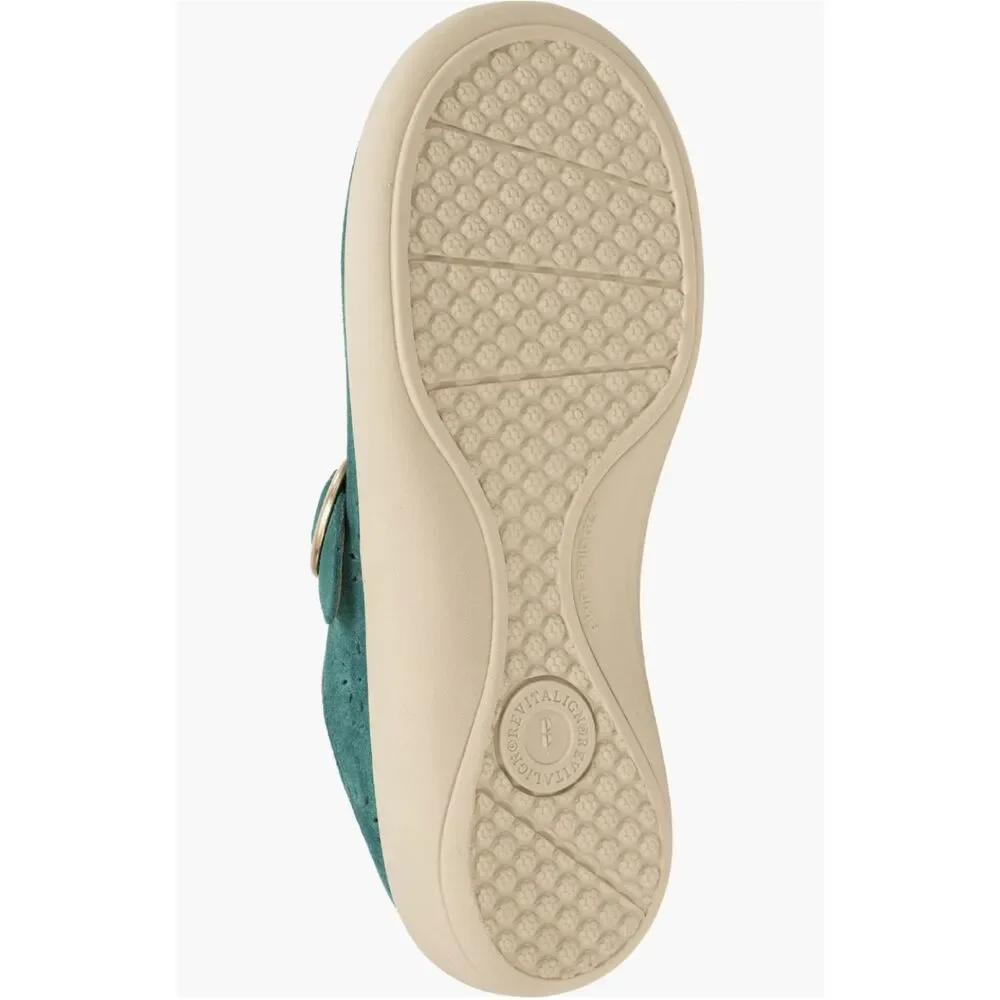 Revitalign Women's Siesta Eclipse Slide Sandals Deep Teal Size 9.5 Orthotic